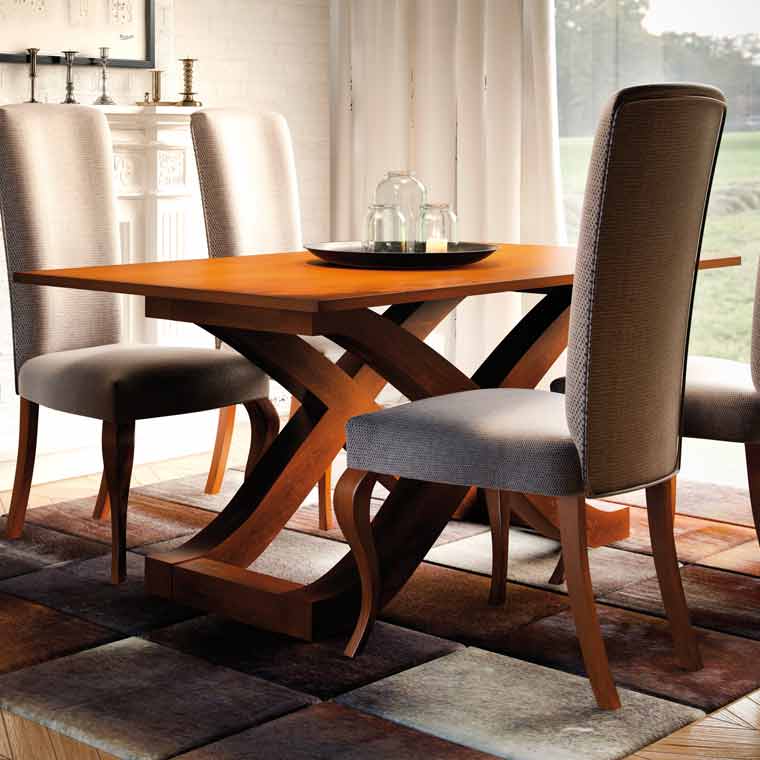 Mesa de comedor capri, original diseño con patas en forma de aspas Patas para comedores