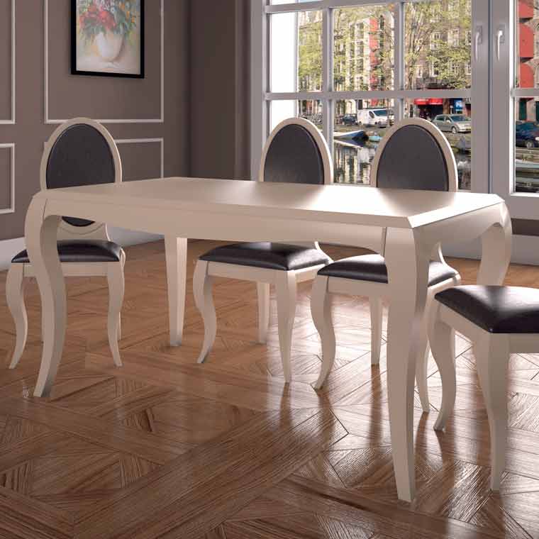 Mesa de comedor isabelina soria fija o extensible