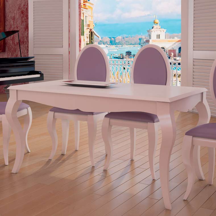 Mesa comedor vigo fija o extensible Salon rustico con mesa redonda de camilla