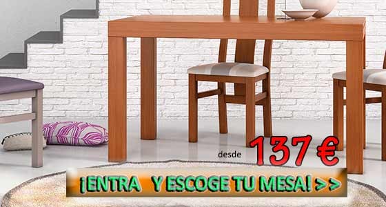 Sillas y mesas, sillasonline Salon rustico con mesa redonda de camilla