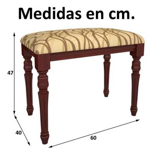 Medidas Banqueta Clásica de 60 cm.