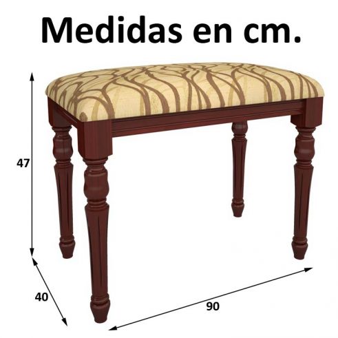 Medidas Banqueta Clásica de 90 cm.