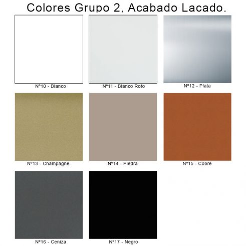 Colores Lacados de Sillas y Mesas