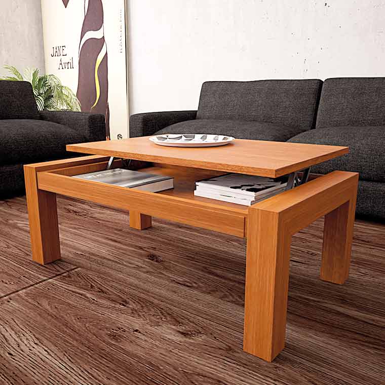 Mesa de centro elevable de madera LANGREO. Ofertas  Centros de mesa,  Decoracion de muebles, Decoración de unas