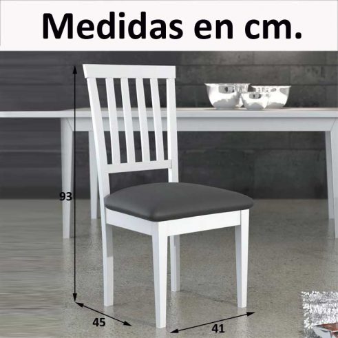 Medidas Silla Cerchas Verticales