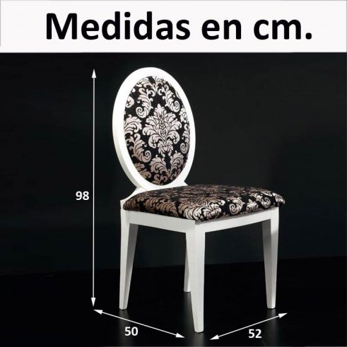 Medidas Silla Óvalo 1 Pata Recta