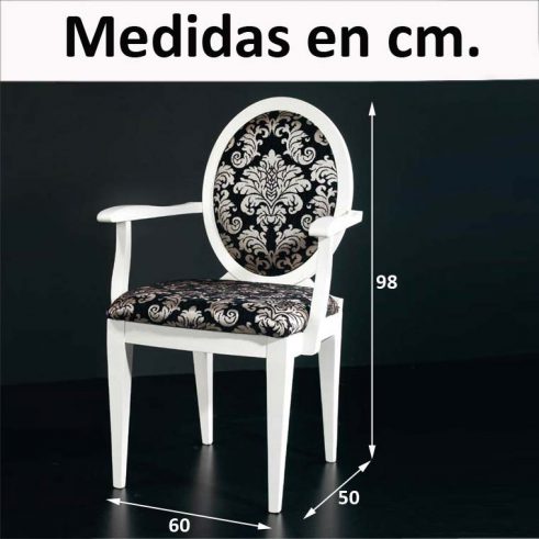 Medidas Sillón Óvalo 1 Pata Recta