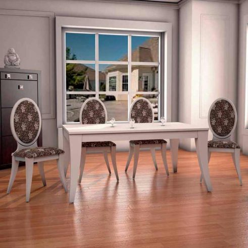 Conjunto de Comedor Mesa Lisboa Forma + 4 Sillas Lisboa Forma