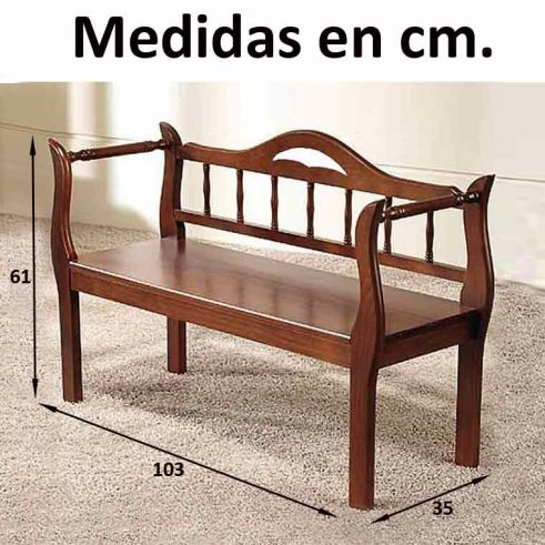 Medidas Marquesita con respaldo de 100 cm.