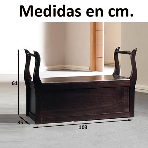 Medidas Banqueta Baúl de 100 cm.