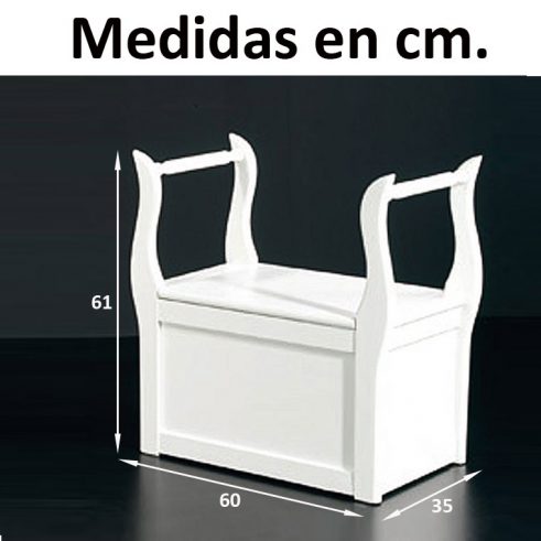 Medidas Banqueta Baúl de 60 cm.