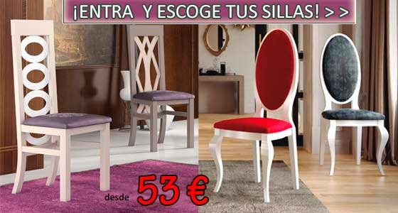 Ponemos a tu disposición un extenso Catálogo de Sillas de madera, donde podrás elegir entre Sillas de Comedor Clásica, Sillas de Comedor Modernas, Sillas de Cocina, Sillas de Salón, Sillas Provenzales, Sillas Rústicas y una amplia gama de medidas y Colores, para que la elección de las Sillas del Hogar sea lo mas agradable y fácil posible.