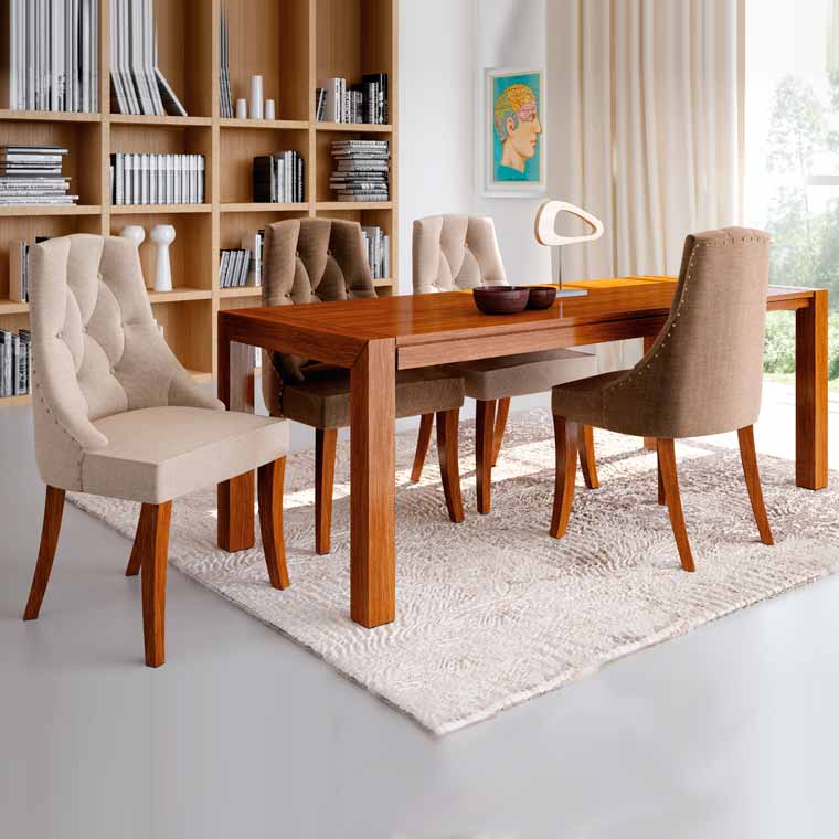 Mesa Comedor Extensible Lucena+ 4 Sillas Mónaco