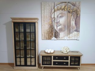 Conjunto de Vitrina y Mesa TV.