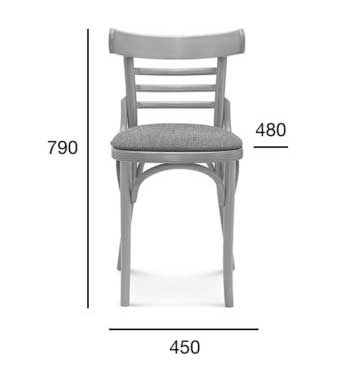 Medidas Silla madera de haya 0542. Para hostelería Medidas Silla madera de haya 0542. Para hostelería