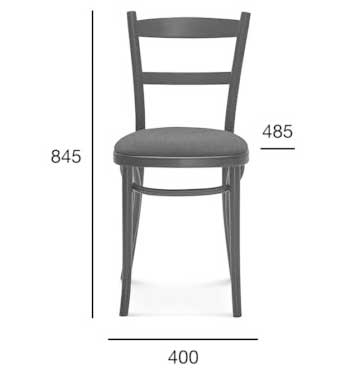 Medidas silla madera de haya 0919. Para hostelería Medidas silla madera de haya 0919. Para hostelería