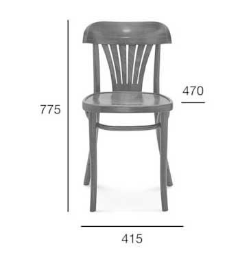 Medidas Silla madera de haya 165. Para hostelería Medidas Silla madera de haya 165. Para hostelería