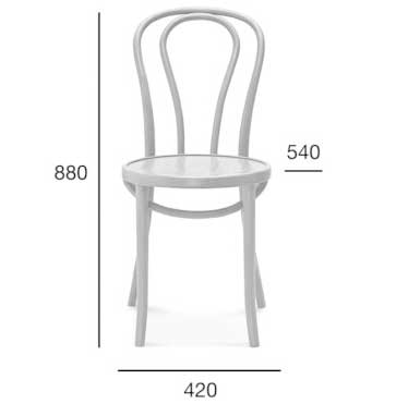 Medidas Silla madera de haya 18. Para hostelería Medidas Silla madera de haya 18. Para hostelería