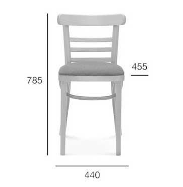 Medidas Silla madera de haya 225. Para hostelería Medidas Silla madera de haya 225. Para hostelería