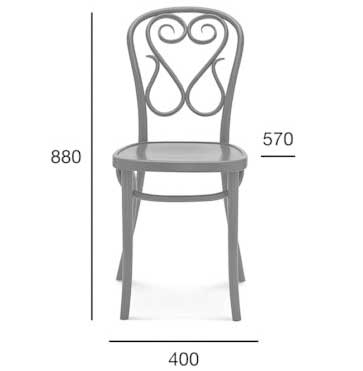 Medidas Silla madera de haya 4. Para hostelería Medidas Silla madera de haya 4. Para hostelería