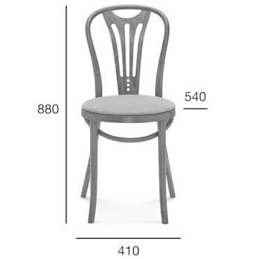 Medidas Silla madera de haya 8139. Para hostelería Medidas Silla madera de haya 8139. Para hostelería
