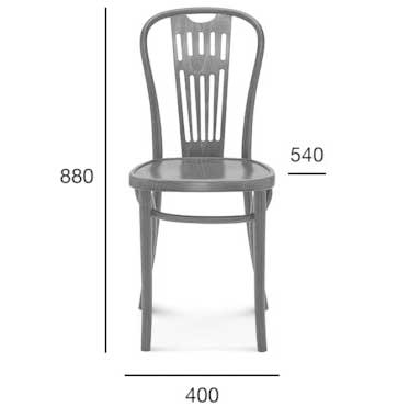 Medidas Silla madera de haya 8526. Para hostelería Medidas Silla madera de haya 8526. Para hostelería