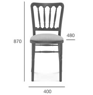 Medidas Silla madera de haya 9607. Para hostelería Medidas Silla madera de haya 9607. Para hostelería