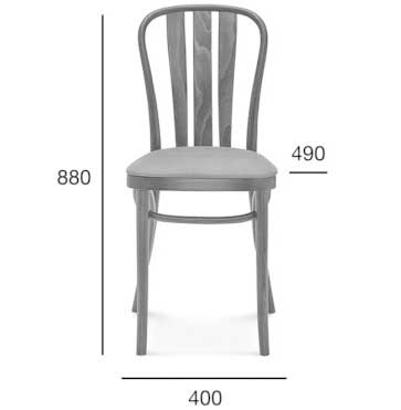 Medidas Silla madera de haya 9817. Para hostelería Medidas Silla madera de haya 9817. Para hostelería