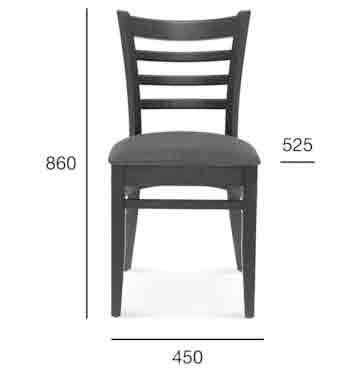 Medidas Silla madera de haya Bistro.2. Para hostelería Medidas Silla madera de haya Bistro.2. Para hostelería