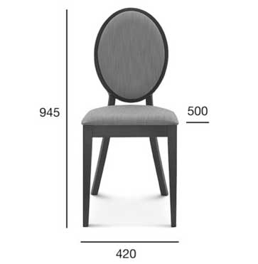 Medidas Silla madera de haya Diana. Para hostelería Medidas Silla madera de haya Diana. Para hostelería