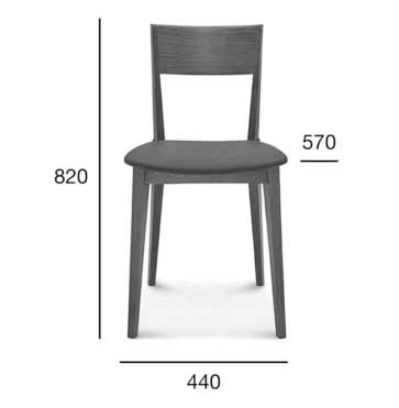 Medidas Silla madera de haya Fama. Para hostelería Medidas Silla madera de haya Fama. Para hostelería