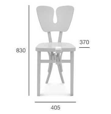 Medidas Silla madera de haya Ginko. Para hostelería Medidas Silla madera de haya Ginko. Para hostelería