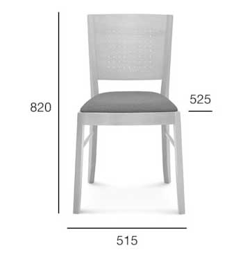Medidas Silla madera de haya Joy 1. Para hostelería Medidas Silla madera de haya Joy 1. Para hostelería