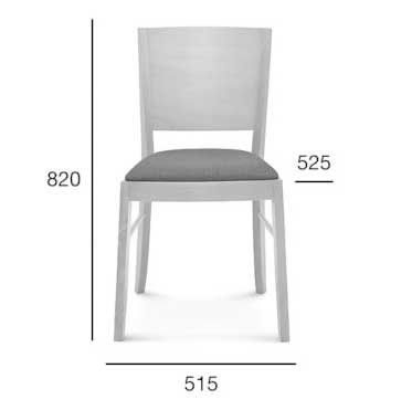 Medidas Silla madera de haya Joy 2. Para hostelería Medidas Silla madera de haya Joy 2. Para hostelería
