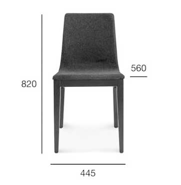 Medidas Silla madera de haya Kos. Para hostelería Medidas Silla madera de haya Kos. Para hostelería