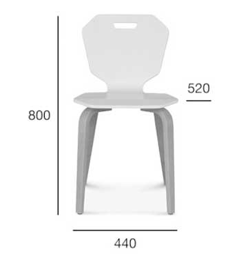 Medidas Silla madera de haya Láser. Para hostelería Medidas Silla madera de haya Láser. Para hostelería