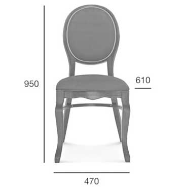Medidas Silla madera de haya Ludwig. Para hostelería Medidas Silla madera de haya Ludwig. Para hostelería