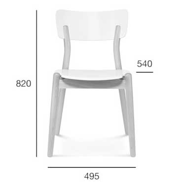 Medidas Silla madera de haya Malibú. Para hostelería Medidas Silla madera de haya Malibú. Para hostelería