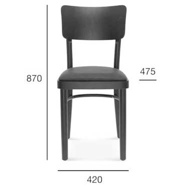 Medidas Silla madera de haya Novo 1. Para hostelería Medidas Silla madera de haya Novo 1. Para hostelería