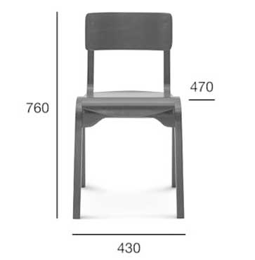 Medidas Silla madera de haya Puppy. Para hostelería Medidas Silla madera de haya Puppy. Para hostelería