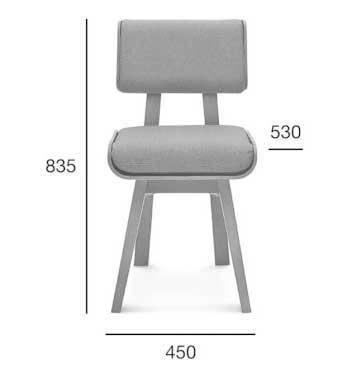 Medidas Silla madera de haya Ray. Para hostelería Medidas Silla madera de haya Ray. Para hostelería