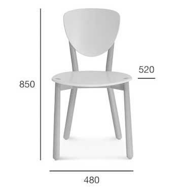 Medidas Silla madera de haya Ronda. Para hostelería Medidas Silla madera de haya Ronda. Para hostelería