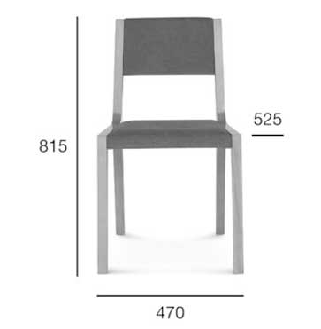 Medidas Silla madera de haya o roble Sara. Para hostelería Medidas Silla madera de haya o roble Sara. Para hostelería