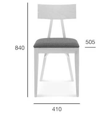Medidas Silla madera de haya Akka. Para hostelería Medidas Silla madera de haya Akka. Para hostelería
