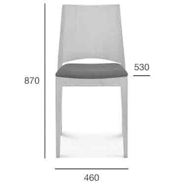Medidas Silla madera de haya Base. Para hostelería Medidas Silla madera de haya Base. Para hostelería