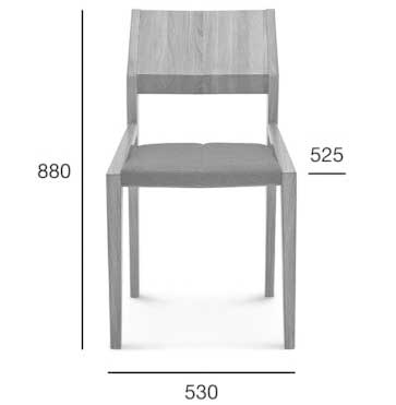 Medidas Silla madera de haya o roble Arcos. Para hostelería Medidas Silla madera de haya o roble Arcos. Para hostelería