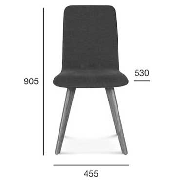 Medidas Silla madera de haya o roble Cleo 2. Para hostelería Medidas Silla madera de haya o roble Cleo 2. Para hostelería