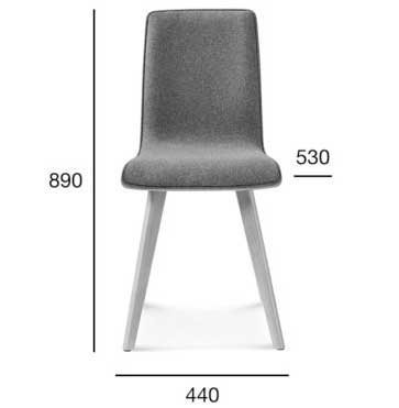 Medidas Silla madera de haya o roble Cleo 4. Para hostelería Medidas Silla madera de haya o roble Cleo 4. Para hostelería
