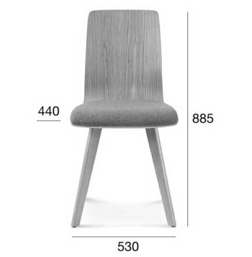Medidas Silla madera de haya o roble Cleo 5. Para hostelería Medidas Silla madera de haya o roble Cleo 5. Para hostelería