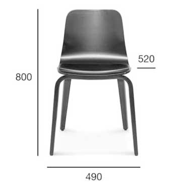Medidas Silla madera de haya o roble Hips 1. Para hostelería Medidas Silla madera de haya o roble Hips 1. Para hostelería